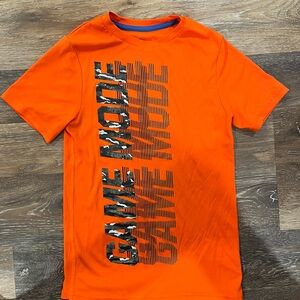 Quechua Vibrant Orange Kids Tee with Graphic Print